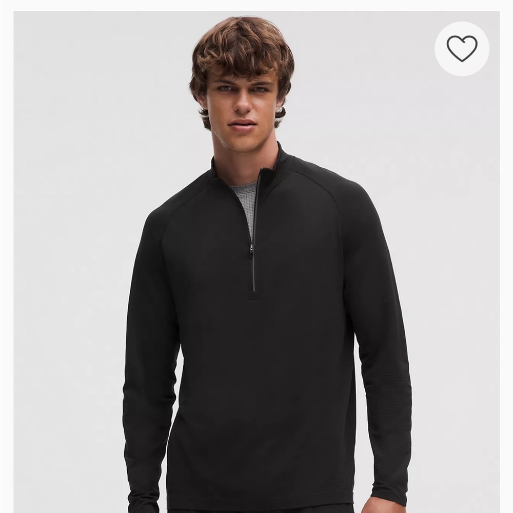 lululemon athletica Men's Black Half-Zip Sweatshirt